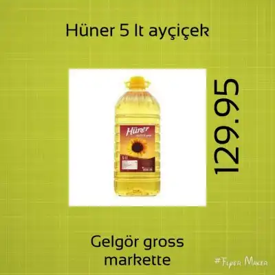 5 LT Ayçiçek Yağında İndirim  Ürün Satışı