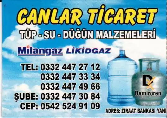 Canlar Tüp - Su Bayii Kartviziti